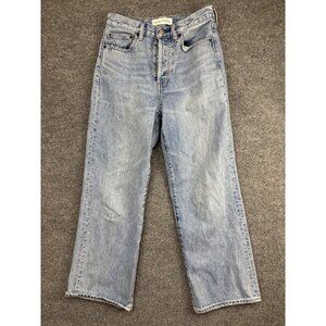Denim Forum Jeans Womens 27 28L Light Blue The Farah High Rise Wide Leg Aritzia